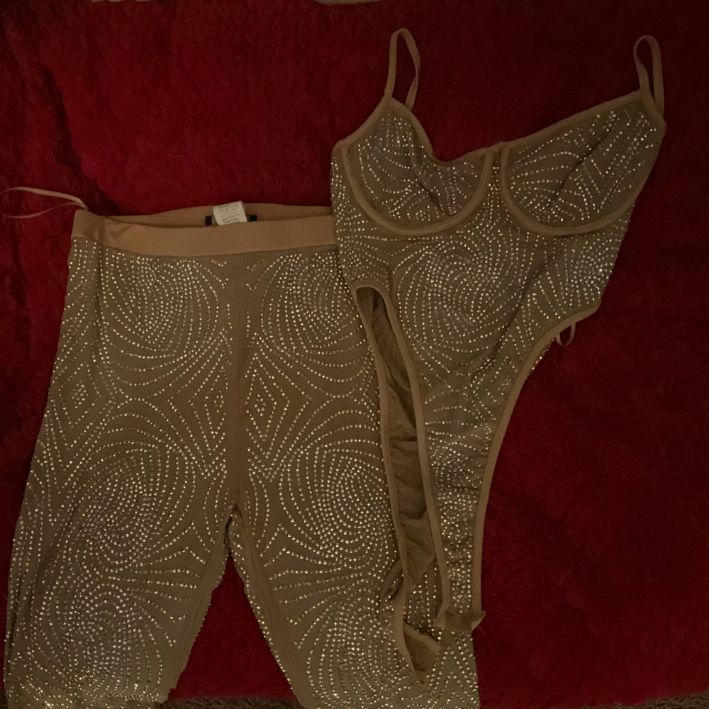 Sequin 2 piece pant set